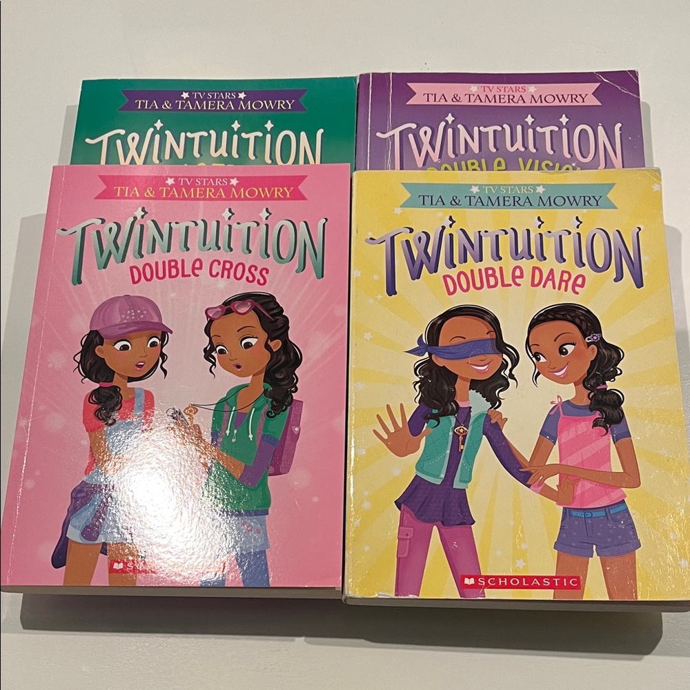 Book Bundle Scholastic Twintuition Series - Pink, Purple, Yellow Covers